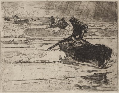 Fishermen Fleeing before the Storm by Auguste Louis Lepère