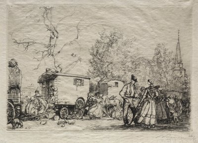 At the Fair St. Jean de Mont by Auguste Louis Lepère