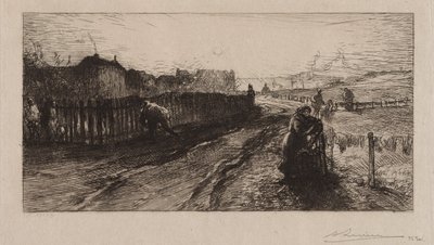 At the Fortifications, Porte de Versailles by Auguste Louis Lepère