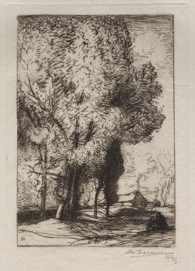 Cottage in the Poplars by Auguste Louis Lepère