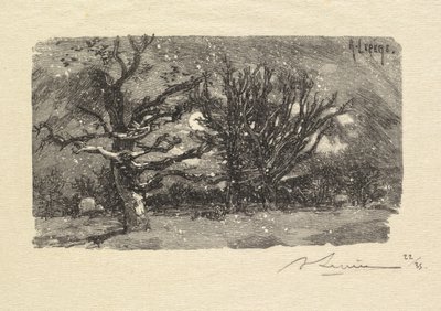 Fontainebleau Forest: Au dormoir de Lantara by Auguste Louis Lepère