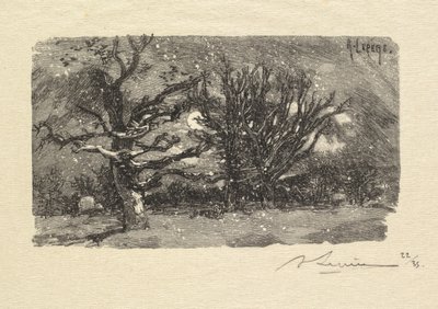 Fontainebleau Forest: Au dormoir de Lantara, 1890 by Auguste Louis Lepère