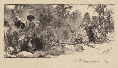 Fontainebleau Forest: Coalmen by Auguste Louis Lepère