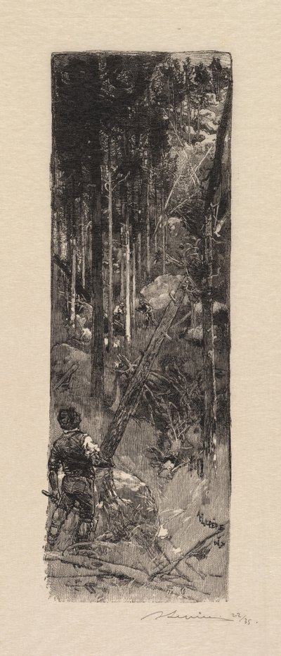 Fontainebleau Forest: Cutting of Pines by Auguste Louis Lepère