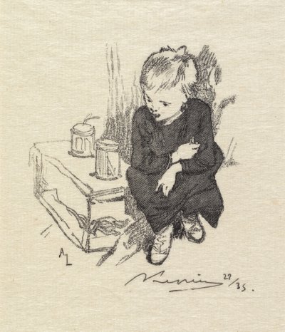 Fontainebleau Forest: The Boy with the Slowworm by Auguste Louis Lepère