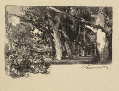 Fontainebleau Forest: Noon under the Trees by Auguste Louis Lepère