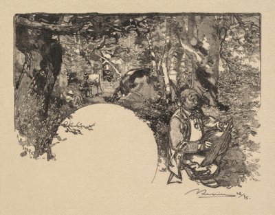 Fontainebleau Forest: The Painters by Auguste Louis Lepère