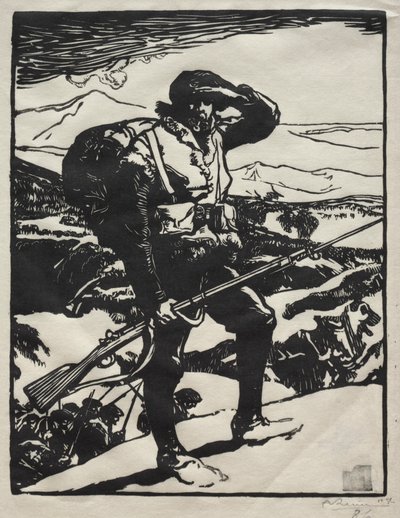 Histoire de la Guerre: Chaseur Alpin by Auguste Louis Lepère