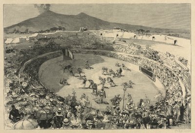 The Festival of Pompei, The Circus of Gladiators by Auguste Louis Lepère