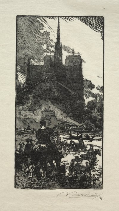 The Watering Place at Point St. Louis by Auguste Louis Lepère