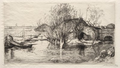 The Flooded Shack by Auguste Louis Lepère