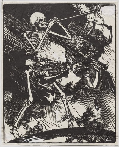 Death and Passions Descending on Earth by Auguste Louis Lepère