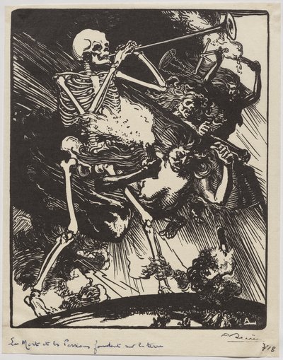 Death and Passions Descending on Earth by Auguste Louis Lepère