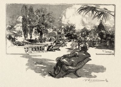 The Terrace of Liberal Arts by Auguste Louis Lepère