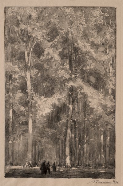 Le Matin, Carrefour des Forts Marlotte by Auguste Louis Lepère