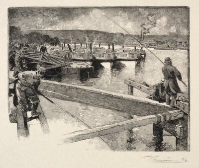 Le Garage des Bateaux-Omnibus by Auguste Louis Lepère