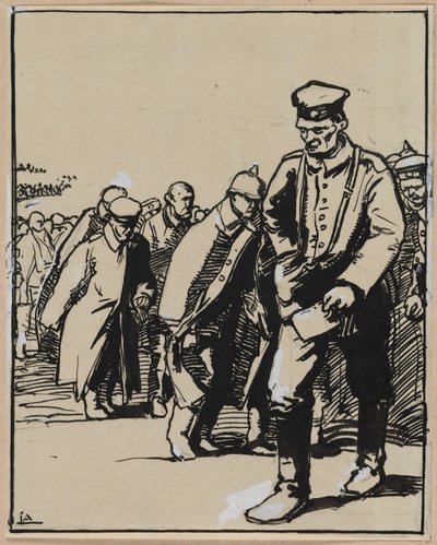 March of a Group of German Prisoners, 1914 by Auguste Louis Lepère