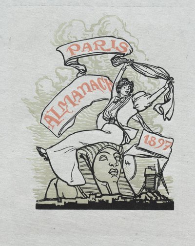 Paris Almanac: Back Cover by Auguste Louis Lepère