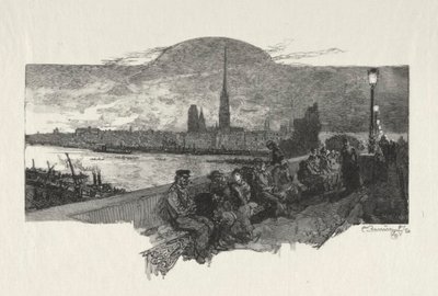 Rouen Illustré: Le Pont de Pierres by Auguste Louis Lepère