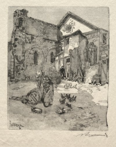 St. Julien le Pauvre: Le Portail by Auguste Louis Lepère
