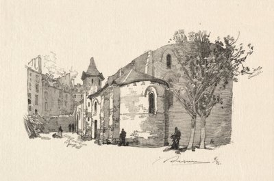 St. Julien le Vauvre, Exterior View by Auguste Louis Lepère