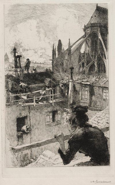 Sur les Toits près Notre Dame by Auguste Louis Lepère