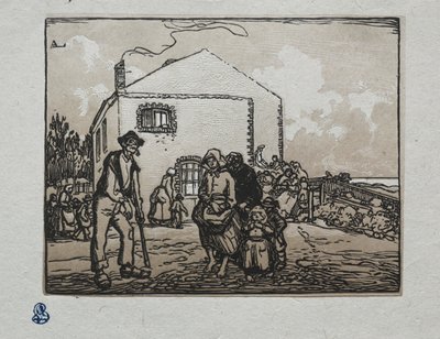 The Beggars at the Last House, 1905 by Auguste Louis Lepère