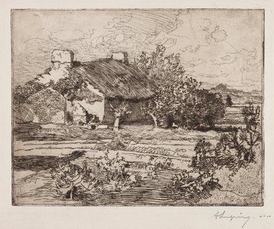 Old Bourrine, House of the Marsh, Vendée, 1892 by Auguste Louis Lepère