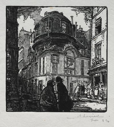 View of the Hotel Colbert by Auguste Louis Lepère