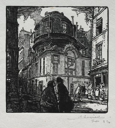 View of the Hotel Colbert by Auguste Louis Lepère