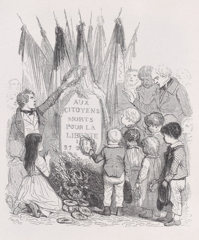 The Tombs of July from The Complete Works of Béranger by Auguste Raffet