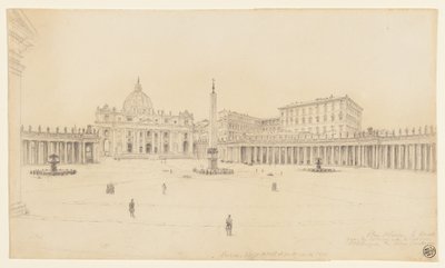 View of St. Peter’s Square, Rome by Auguste Raffet
