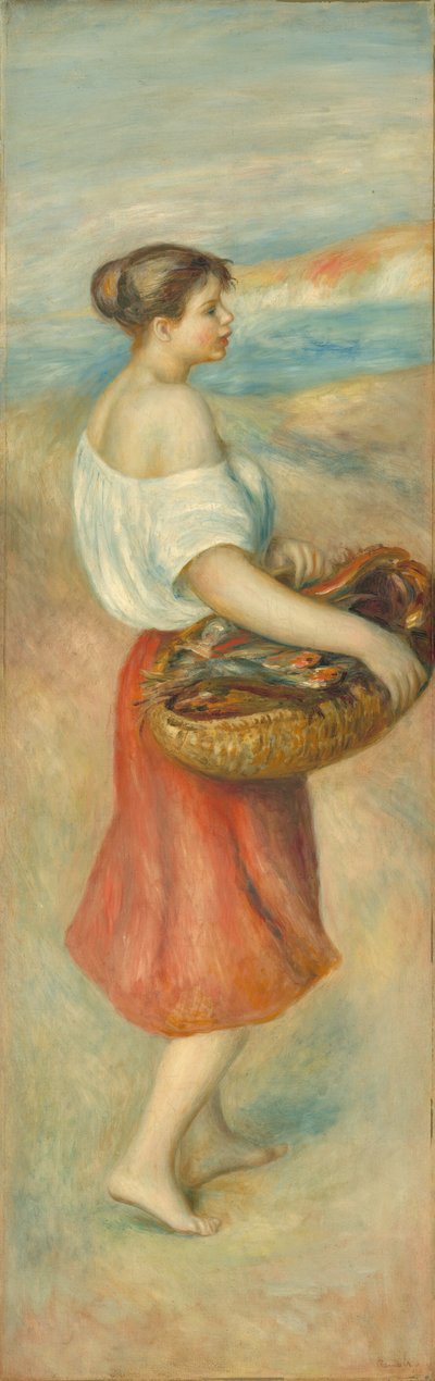 Girl with a Basket of Fish by Auguste Renoir