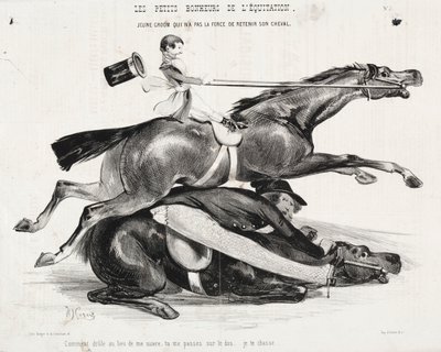 The Little Joys of Riding: Young Groom Who Cannot Hold His Horse by Auguste Rodin
