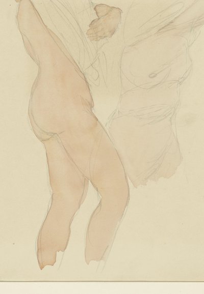 Study Sheet with Two Women Taking Off Their Shirts by Auguste Rodin