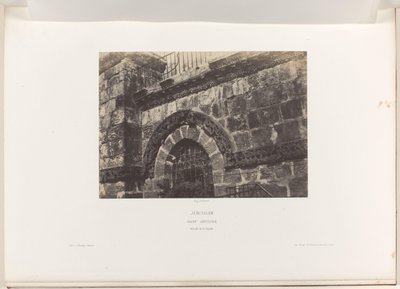 Detail of a Window of the Church of the Holy Sepulchre, Jerusalem by Auguste Salzmann
