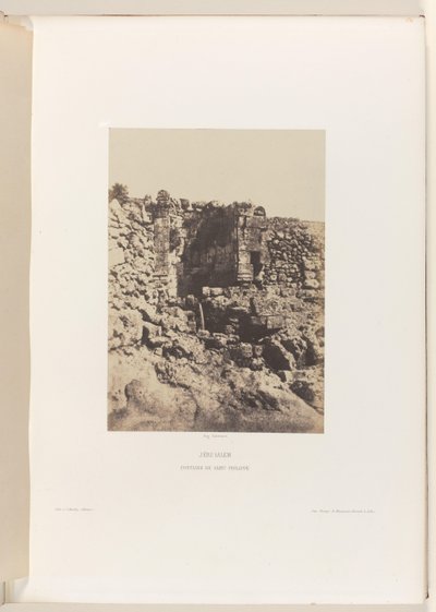 Fountain of Saint Philip, Jerusalem by Auguste Salzmann