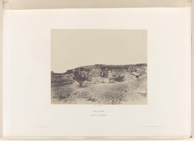 View of the Cave of Jeremiah, near Jerusalem by Auguste Salzmann