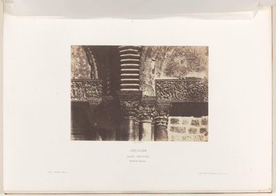 Capitals of the Church of the Holy Sepulchre, Jerusalem by Auguste Salzmann