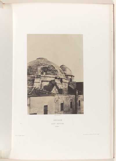 Dome of the Church of the Holy Sepulchre in Jerusalem by Auguste Salzmann