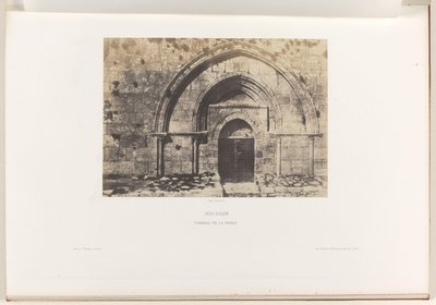 Tomb of the Virgin Mary in Jerusalem (title on object: Jérusalem. Tombeau de la Vierge) by Auguste Salzmann