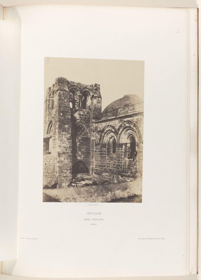 Tower of the Church of the Holy Sepulchre in Jerusalem by Auguste Salzmann