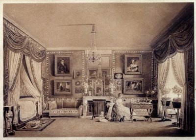 Bedroom of the Duchess of Berry at the Tuileries by Auguste Simon Garneray
