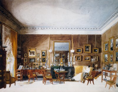 Living room of Duchess of Berry at Tuileries by Auguste Simon Garneray