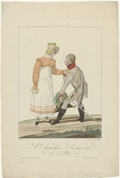 The Allies in Paris in 1815: The Sentimental Austrian by Auguste Thomas Marie Blanchard