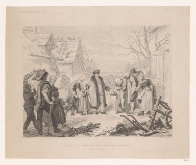 Louis XVI Visiting a Poor Neighborhood (Louis XVI Distributes Aid to the Poor) by Auguste Thomas Marie Blanchard