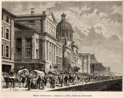 Le Marche de Bonsecours in Montreal by Auguste Victor Deroy