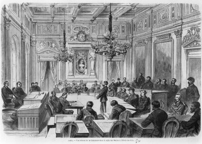 Members of the Commune in Session at the Hotel de Ville, Salle des Maires, Paris, 1871 by Auguste Victor Deroy