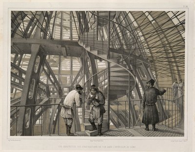Metal Construction Inside of the Cathedral From: The Construction of the Saint Isaacs Cathedral, 1845 by Auguste de Montferrand