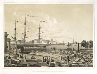 Unloading Two Columns at the Admiralty From: The Construction of the Saint Isaac